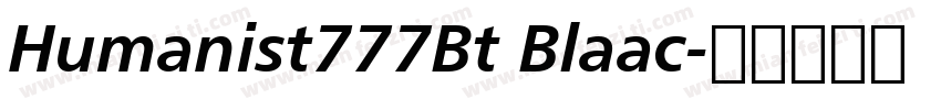 Humanist777Bt Blaac字体转换
